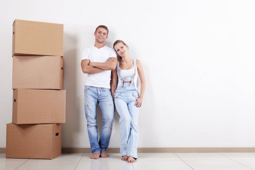 House removal team planning a move in Hoxton