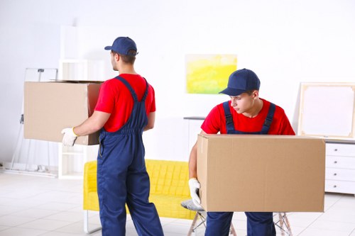 A moving van and helper in Hoxton ready for a local relocation