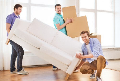 A van service helping with a flat move in Hoxton