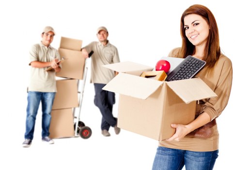 Commercial furniture and office equipment prepared for relocation