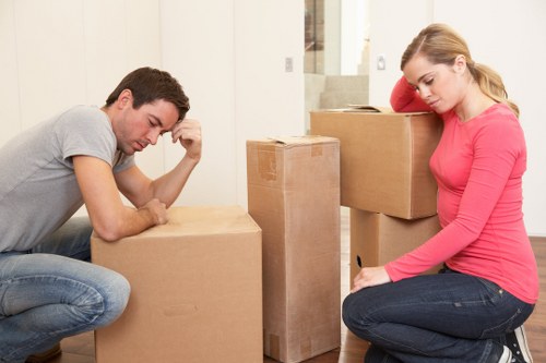 Moving boxes and packed belongings for a Hoxton relocation