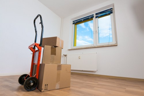 Moving truck used for a residential or office move in Hoxton